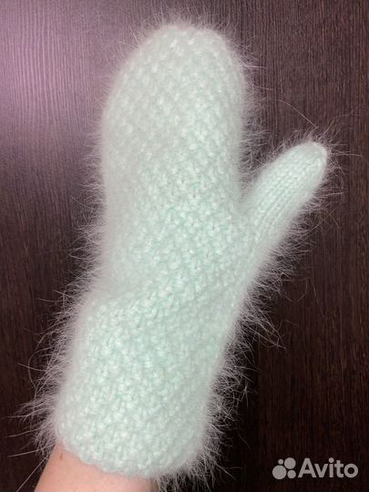 Варежки из пуха норки