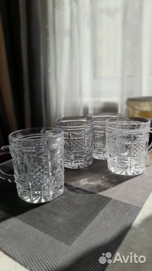 Хрустальные фужеры бокалы СССР, 4 шт