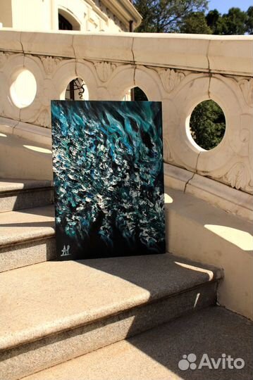 Интерьерная картина, масло, текстурная паста,50х70