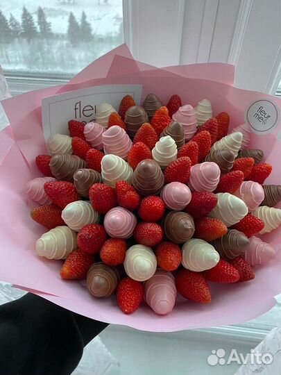 Букет с клубникой в шоколаде