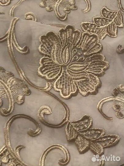 Штора тюль с вышивкой 2шт