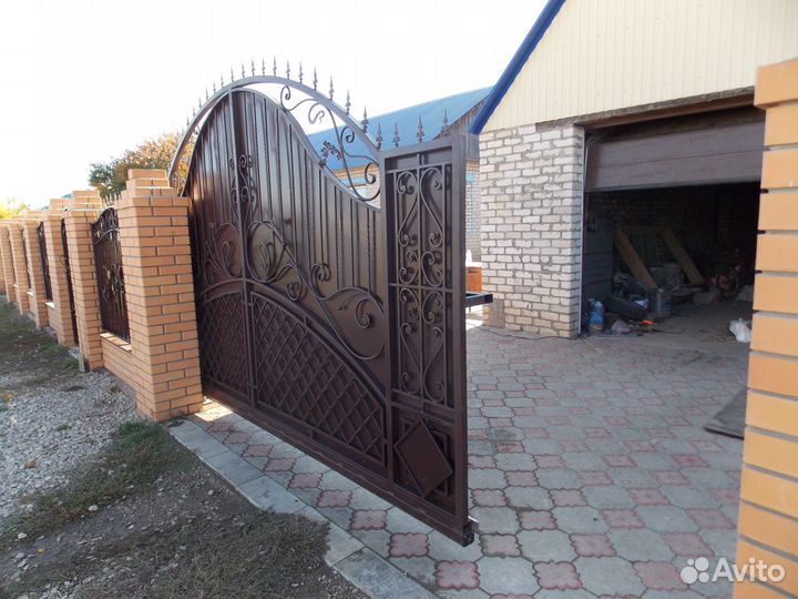 Ворота кованные распашные. откатные