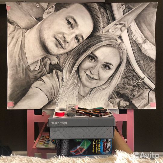 Портрет по фото, картины, декор стен, иллюстрация