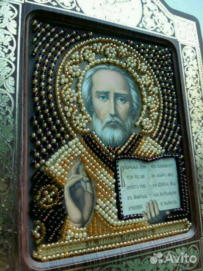 Икона Николай Чудотворец в киоте