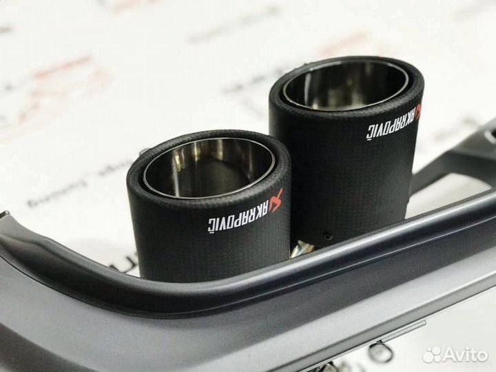 Диффузор + Akrapovic Audi A4 B8 под S-Line