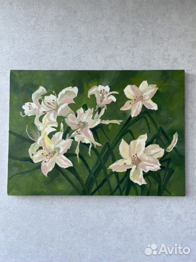Картина маслом на холсте цветы