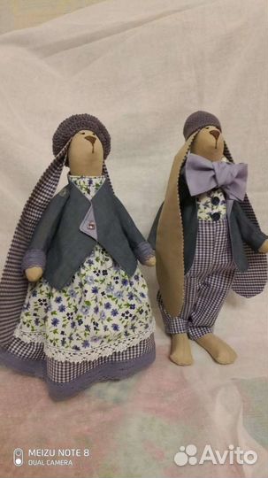 Интерьерная игрушка (зайчики)