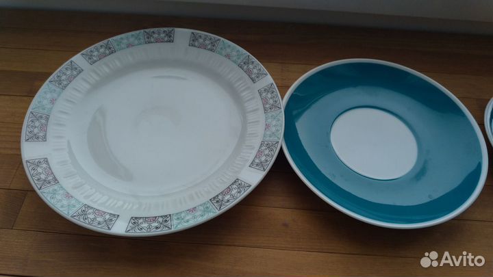 Чайная пара/трио Volkstedt фарфор гдр