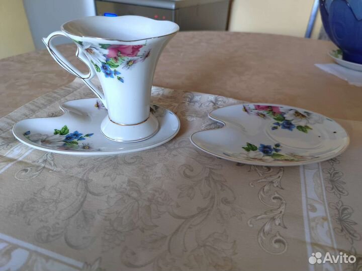 Чайная пара +блюдце (фарфор)