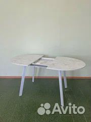 Стол обеденный раздвижной под мрамор для дома