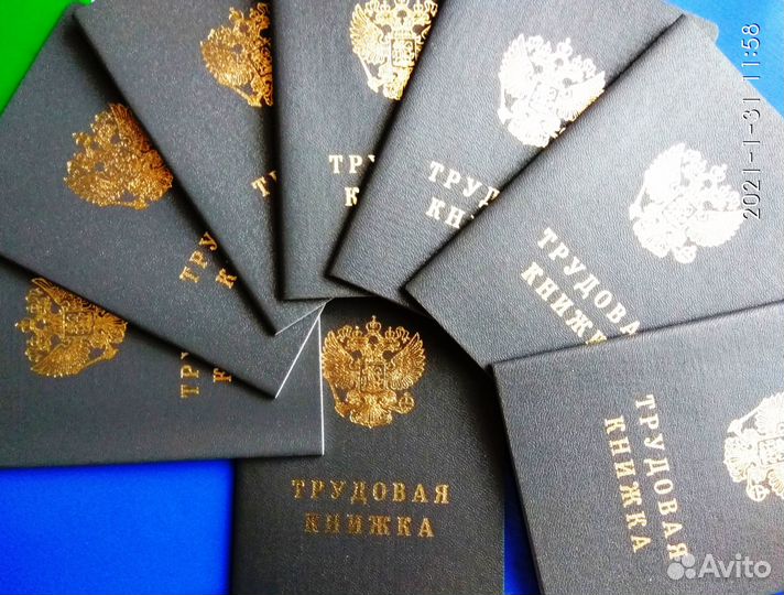 Трудовые книжки, Все Серии, Любой период, Гознак