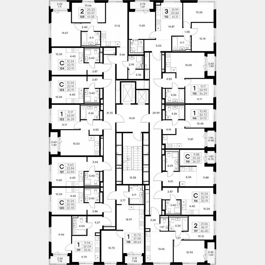1-к. квартира, 33,2 м², 9/12 эт.