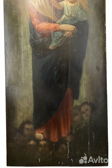 Старинная икона Благодатное Небо 19 век