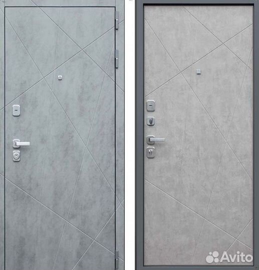 Дверь входная Бетон тёмный металлическая