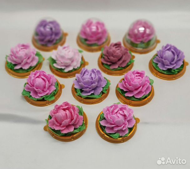 Мыло ручной работы, роза и пион