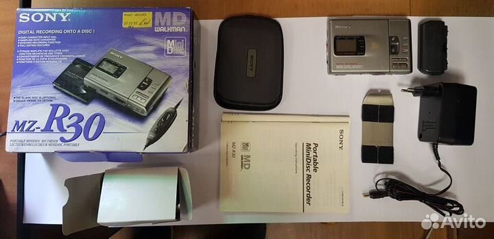 Мини-диск плеер sony MZ-R30. Полный комплект
