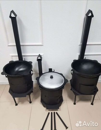 Казан Чугунный, С печью для Казана 3мм