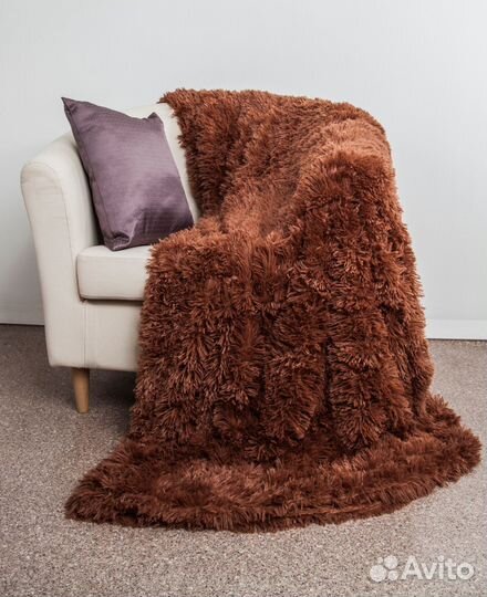 Новый Мягкий пушистый плед-травка