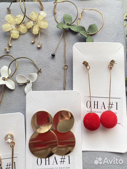Серьги 6 шт