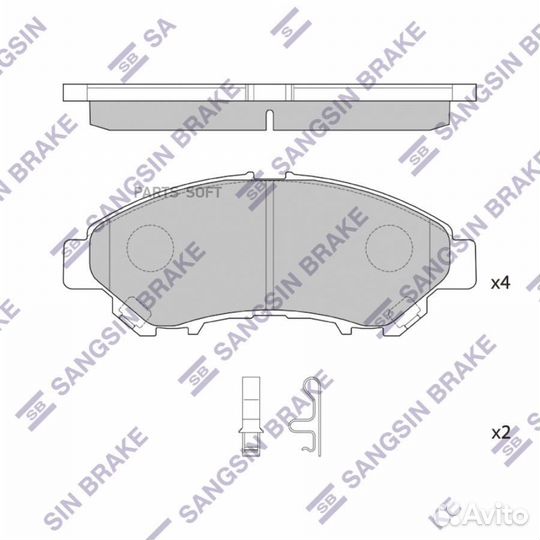 Sangsin brake SP4359 Колодки тормозные