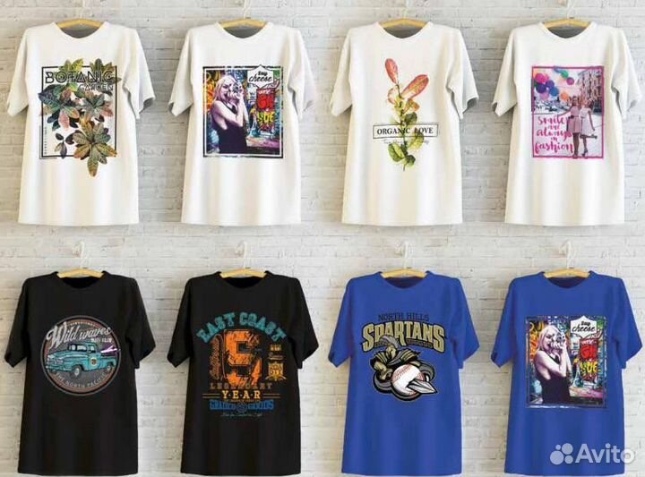 Печать на футболках и другой одежде в течении часа