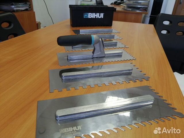Шпатели bihui металлические зубчатые набор из 6 шт