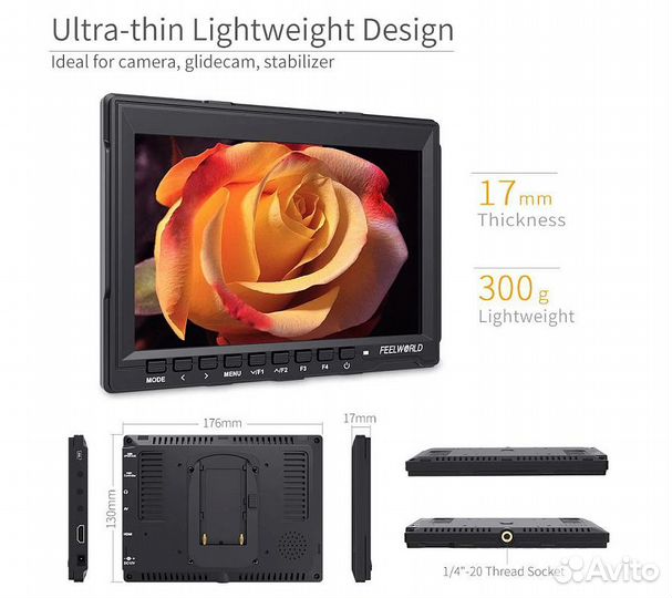 Накамерный монитор Feelworld FW759 7