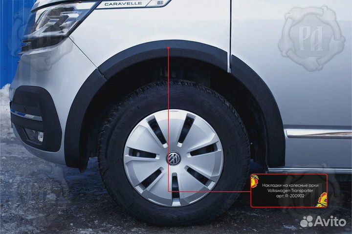 Volkswagen T6.1 2019- Расширители колёсных арок