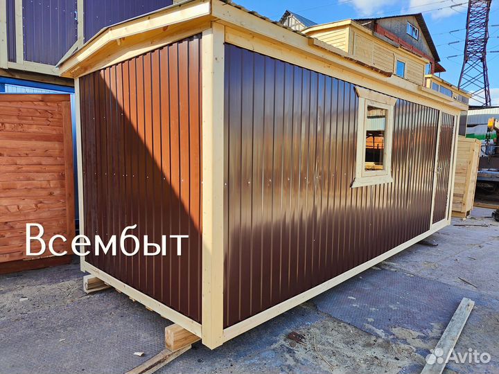 Бытовка 6 на 2 блоки зимняя утепленная