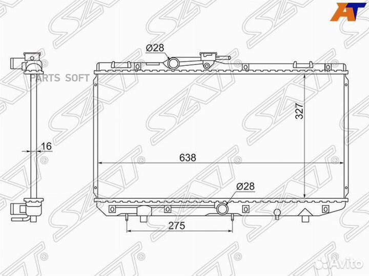 Радиатор Toyota Starlet 89-99 TY0001EP80