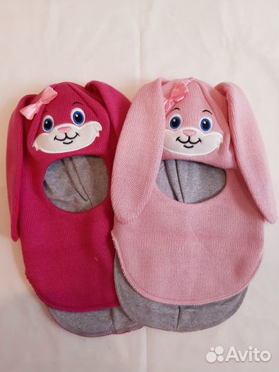 Шапка шлем осень весна 4-5 лет