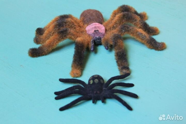 Игрушка Пауки с ворсом - мохнатые