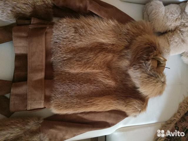 Куртка лиса с замшей