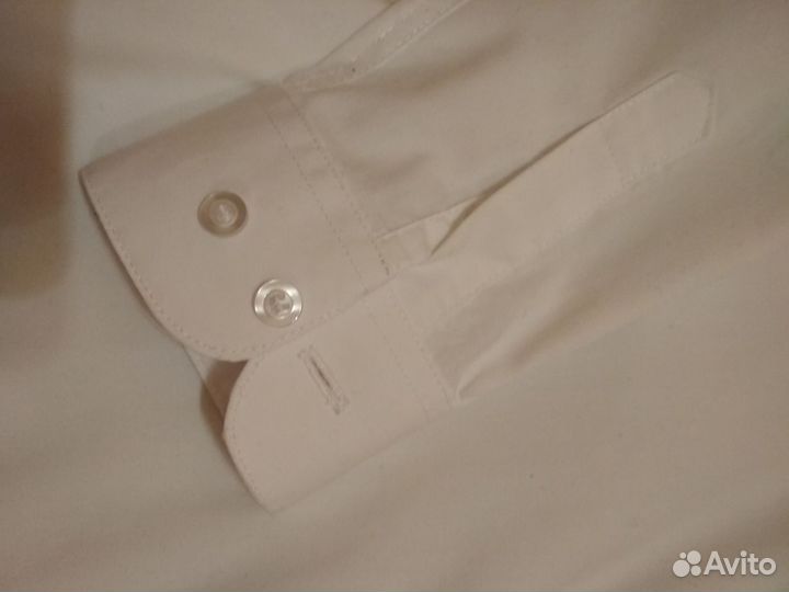 Белая праздничная/школьная рубашка р.122
