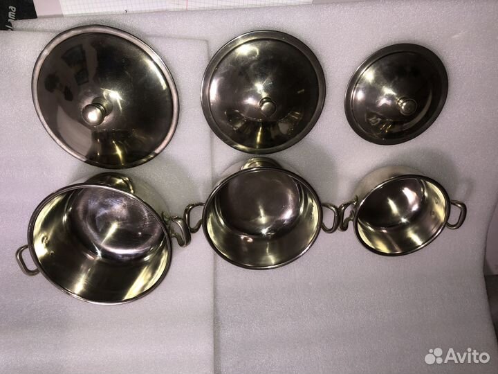 Набор царских кастрюль клейма Товарищество Кольчуг