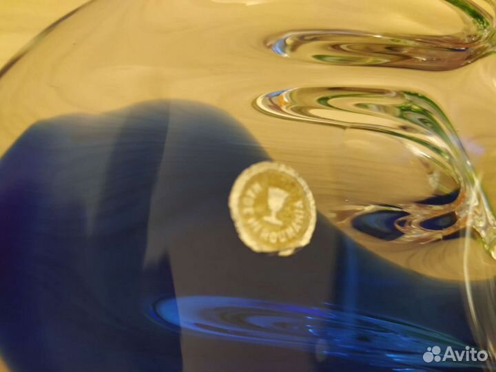 Ваза для фруктов Цветное стекло, Румыния