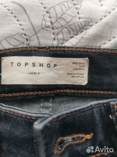 Джинсы topshop Jamie w26 l32