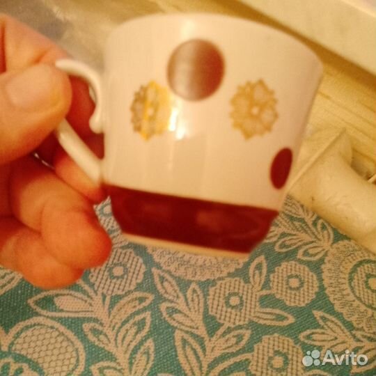 Чашка с блюдцем СССР кофейная