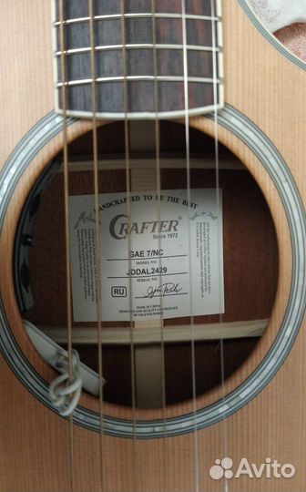 Электроакустическая гитара Crafter GAE 7/NC+чехол