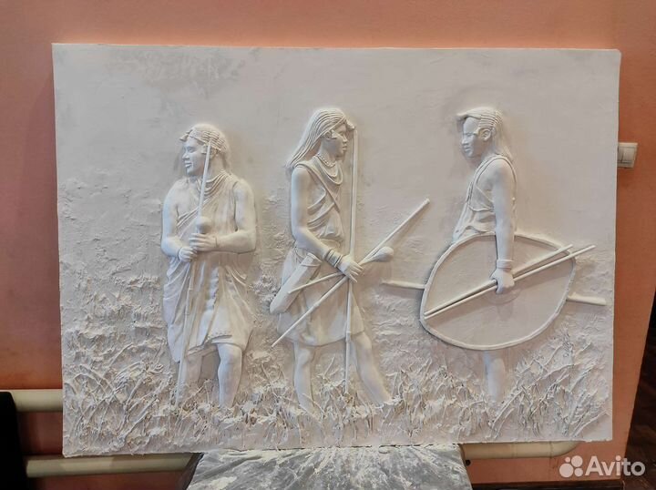 Барельеф,лепнина,картины из гипсовой шпатлевки