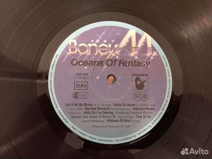 Boney M – Oceans Of Fantasy VG+/VG+