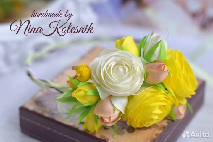 Ободок с цветами