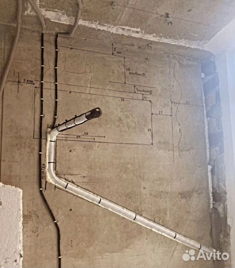 Закладка трасс под кондиционер Монтаж Сплит систем