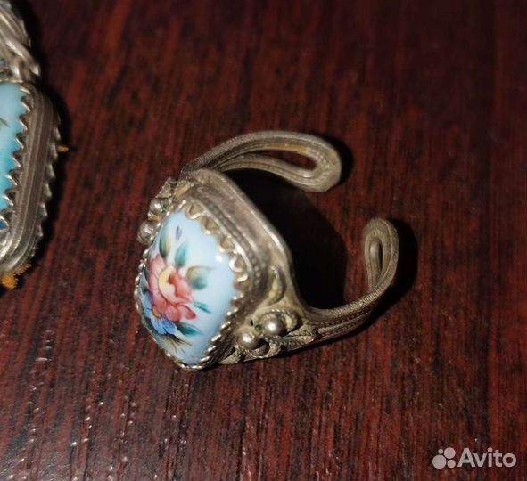 Финифть, кольцо, колье СССР