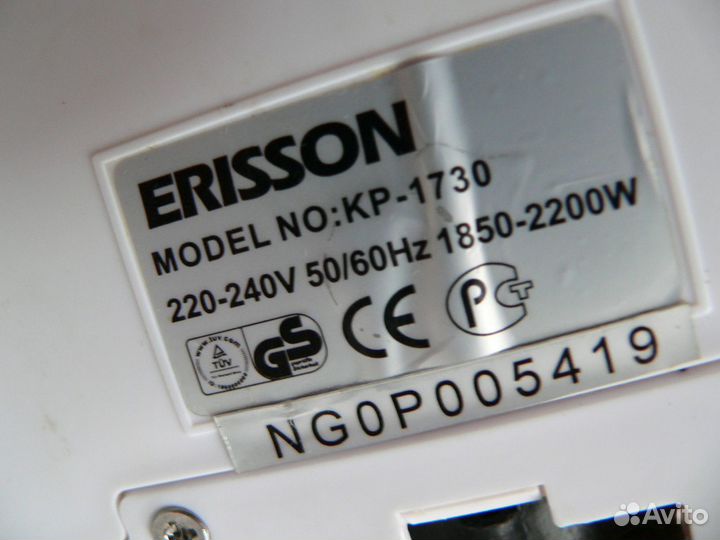 Электрочайник фирма Erisson model No:KP-1730(1,7л)