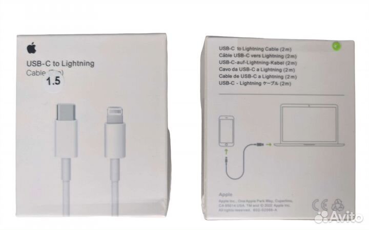 Кабели для зарядки iPhone TypeC 1.5m и на Android