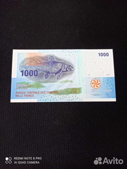 Коморские острова. Коморы. 1000 франков 2005 г