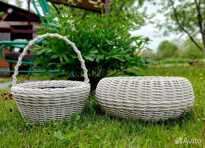 Кашпо и вазоны для цветов из полиротанга