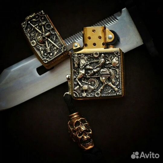 Кастомная зажигалка zippo armor железный конь