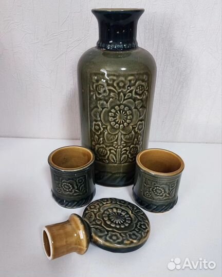 Штоф с рюмками, керамика, СССР